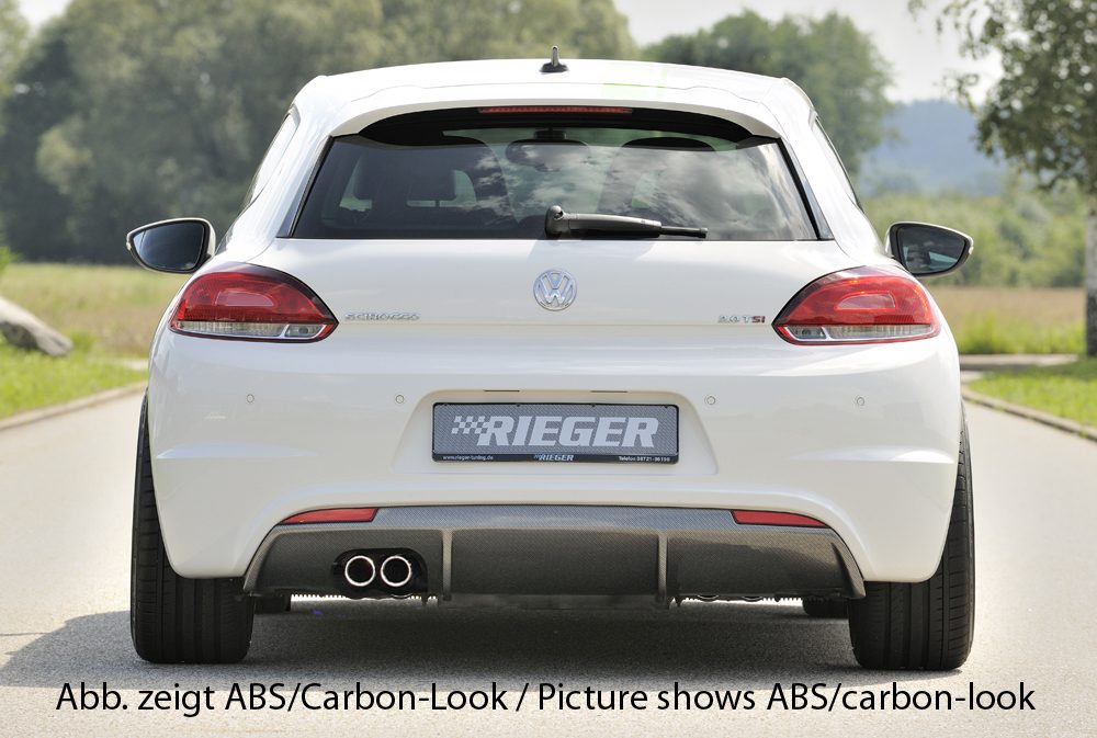 Difusor trasero Rieger para Volkswagen Scirocco III – para la doble salida de escape original izquierda