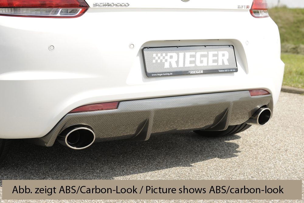 Difusor trasero Rieger para Volkswagen Scirocco III – para salidas de escape deportivas izquierda y derecha