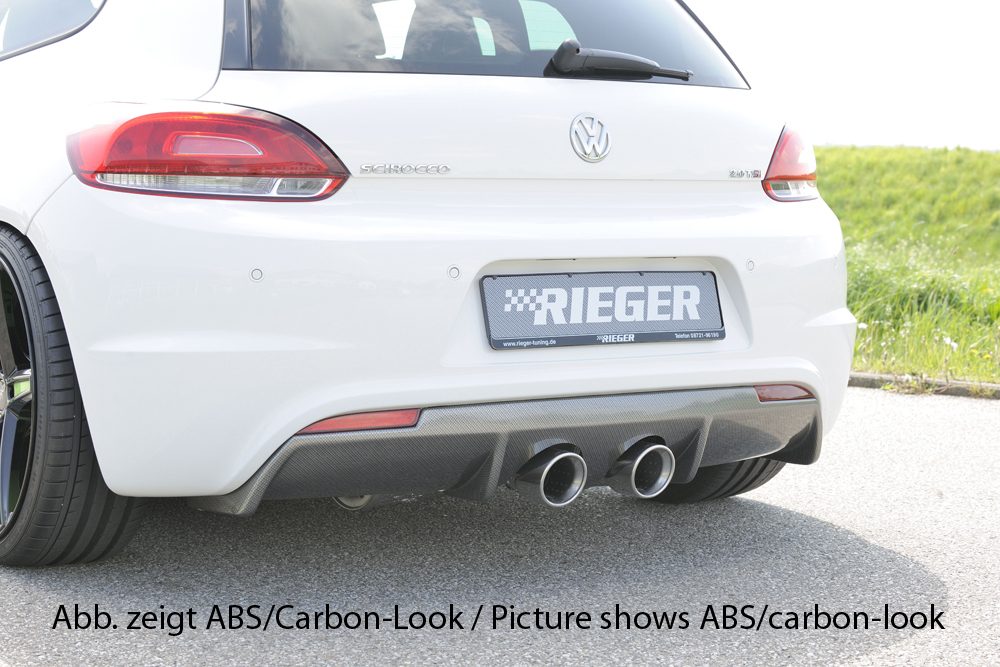 Difusor trasero Rieger para Volkswagen Scirocco III – para doble salida de escape central