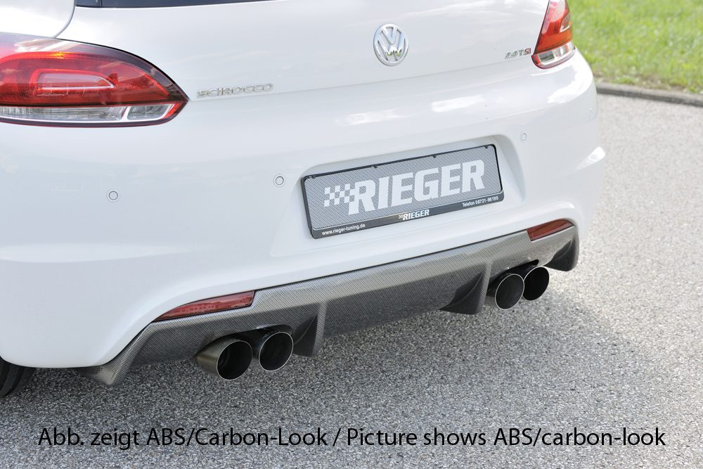 Difusor trasero Rieger para Volkswagen Scirocco III – para dobles salidas de escape izquierda y derecha