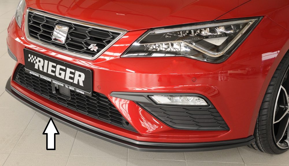 Splitter delantero Rieger para Seat Leon FR/Cupra 5F (después del facelift) – versión plana