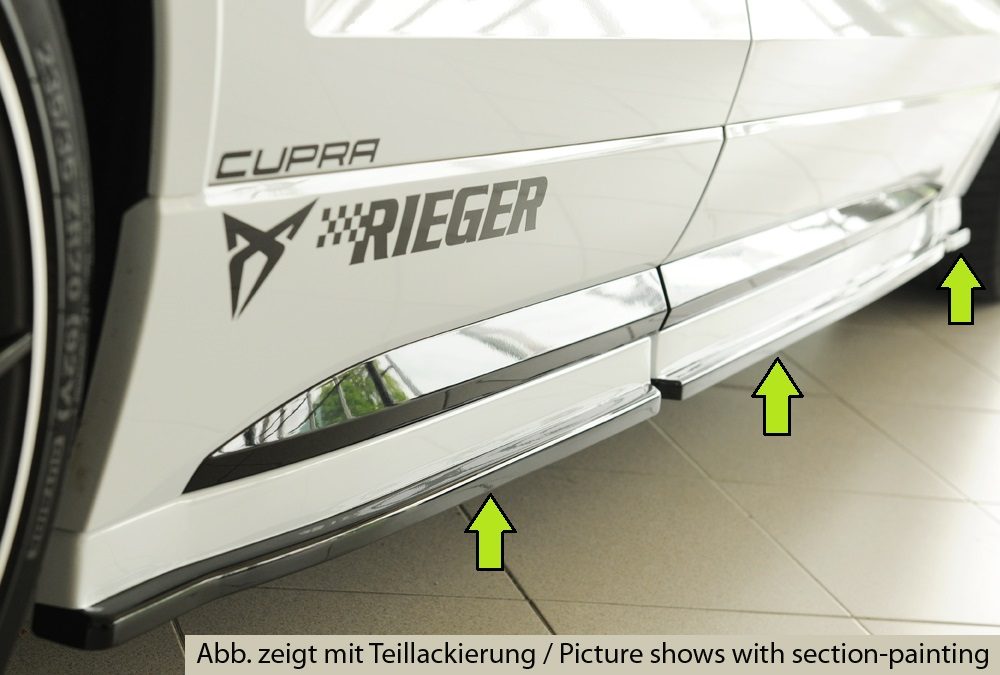 Extensión de talonera (3 piezas) Rieger para Cupra Ateca 5FP y Seat Ateca 5FP