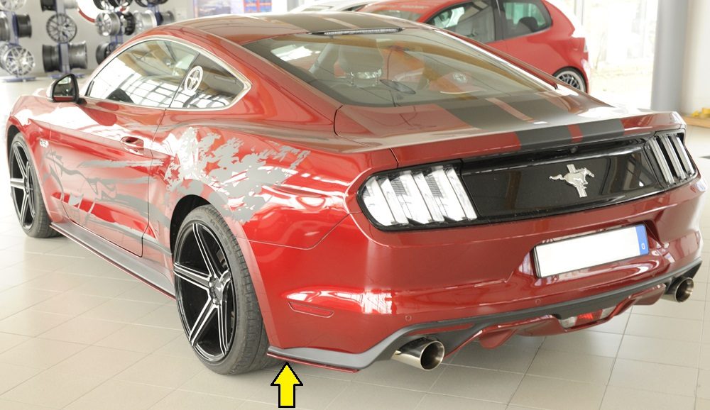 Splitter lateral trasero Rieger para Ford Mustang Mk6 (antes del facelift)
