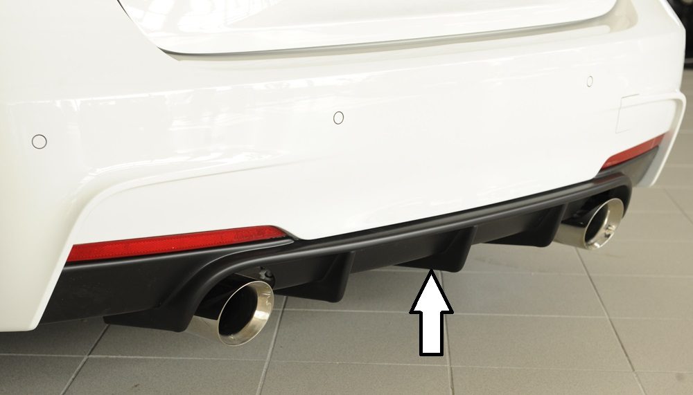 Difusor trasero Rieger para BMW Serie 3 F30/F31 – para las salidas de escape originales izquierda y derecha (335i/340i)