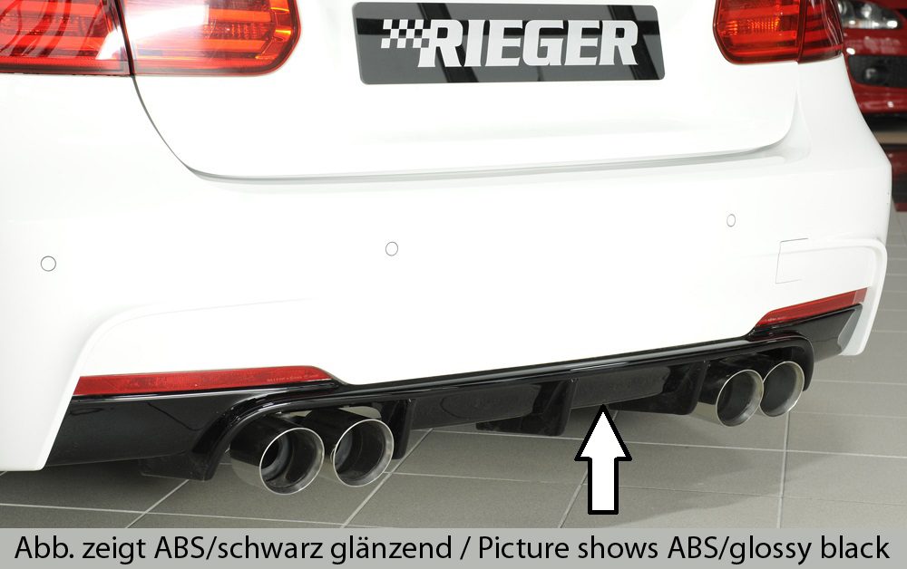 Difusor trasero Rieger para BMW Serie 3 F30/F31 – para dobles salidas de escape izquierda y derecha (335i/340i)