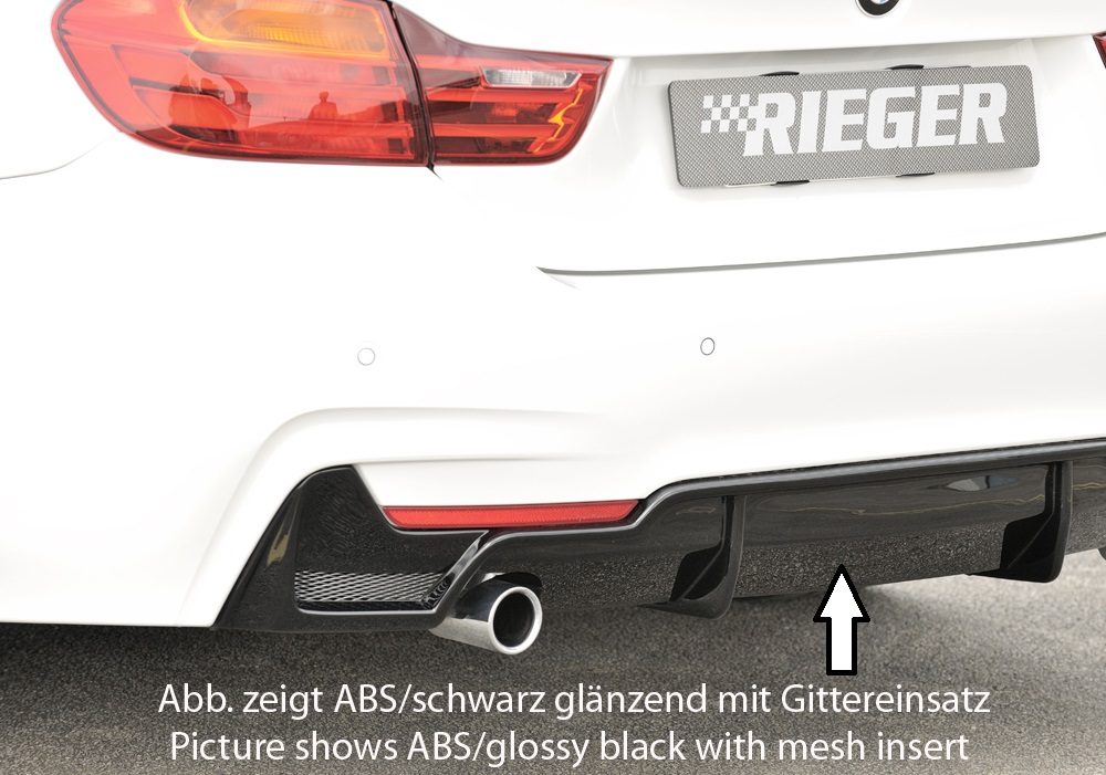 Difusor trasero Rieger para BMW Serie 4 F32/F33/F36 – para la salida de escape original izquierda