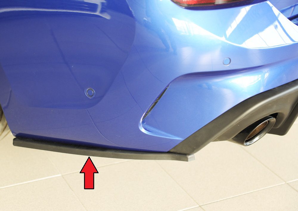 Splitter lateral trasero Rieger para BMW Serie 3 G20/G21 (antes del facelift) – solo para el difusor trasero Rieger (no vale para el M340)