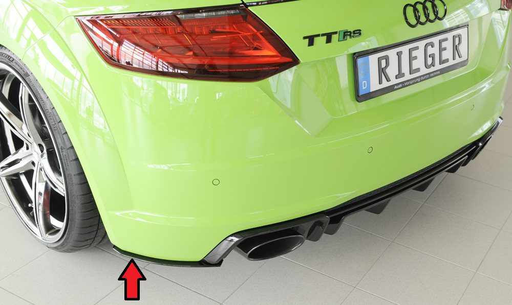 Splitter lateral trasero Rieger para Audi TT RS FV (antes del facelift)