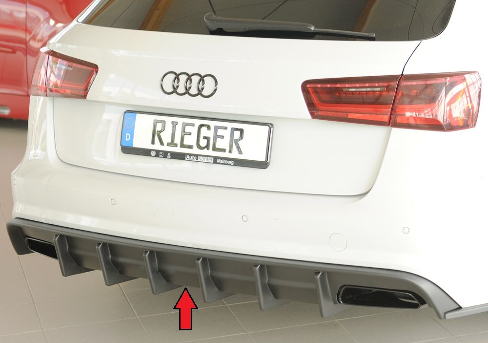 Difusor trasero Rieger para Audi A6 C7 (después del facelift) – para coches sin enganche