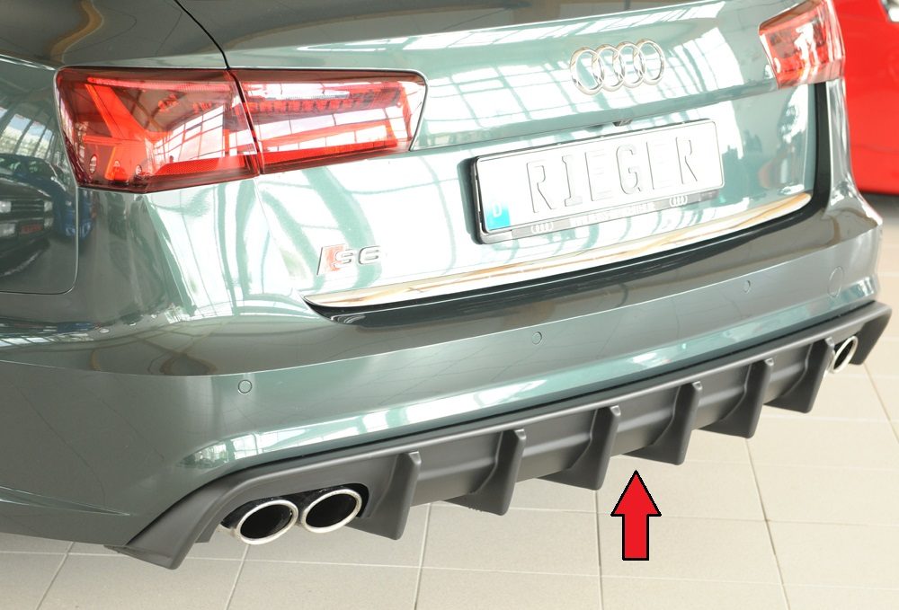 Difusor trasero Rieger para Audi S6/A6 C7 (después del facelift) – para coches sin enganche