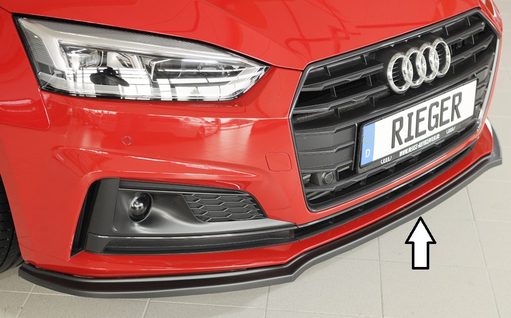 Splitter Rieger para Audi A5/S5 B9 (antes del facelift)