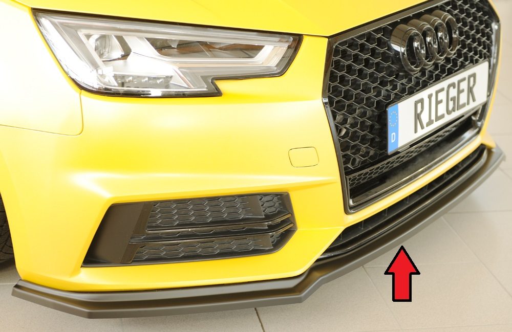 Splitter Rieger para Audi A4/S4 B9 (antes del facelift)