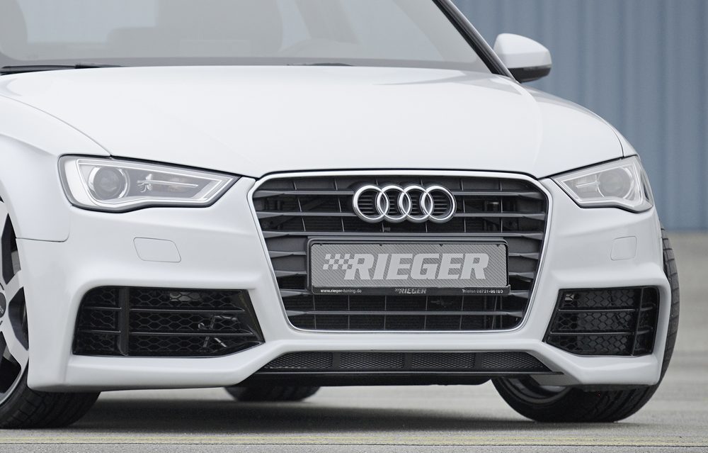 Paragolpes delantero Rieger para Audi A3/S3 8V (antes del facelift) – para coches con lavafaros