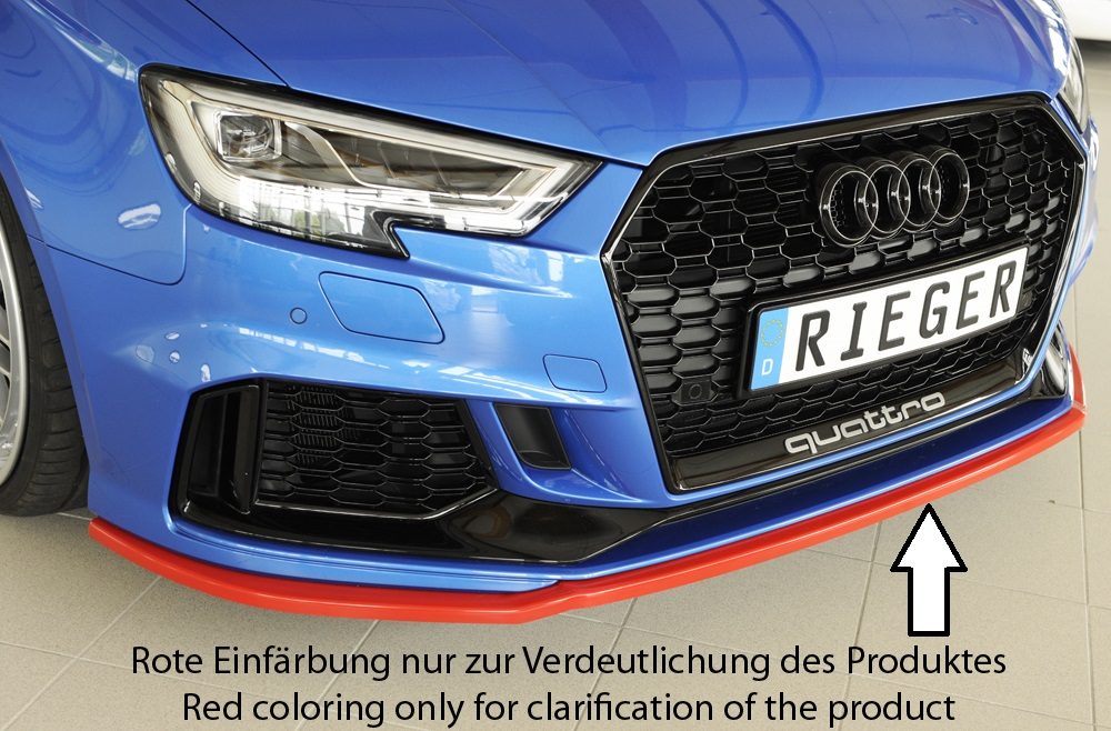 Splitter Rieger para Audi RS3 8V (después del facelift)