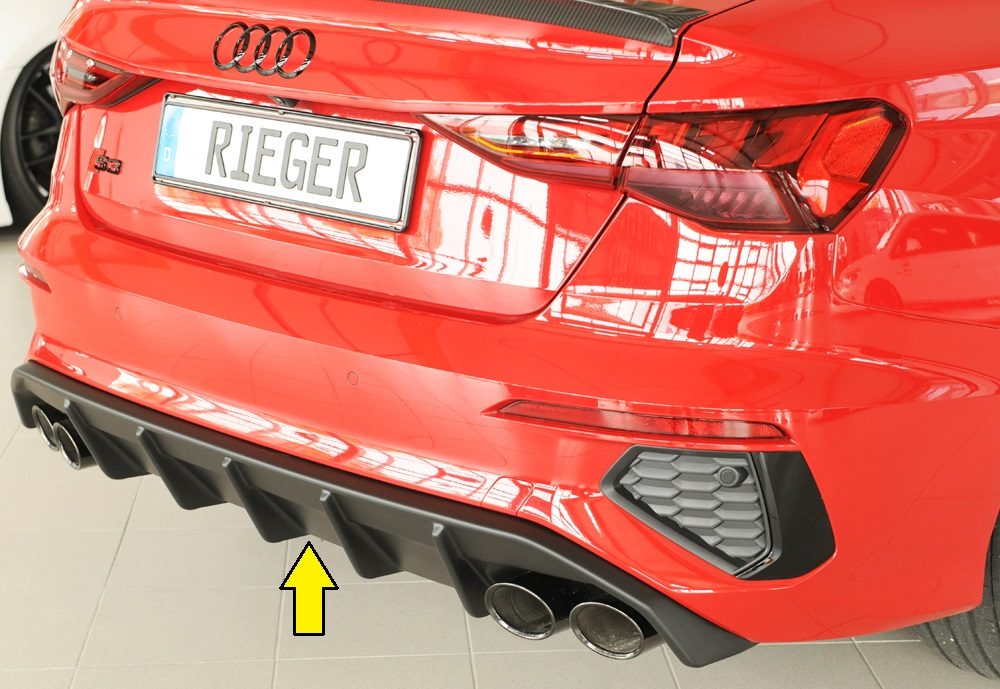 Difusor trasero Rieger para Audi S3/A3 8Y (antes del facelift) – sedán