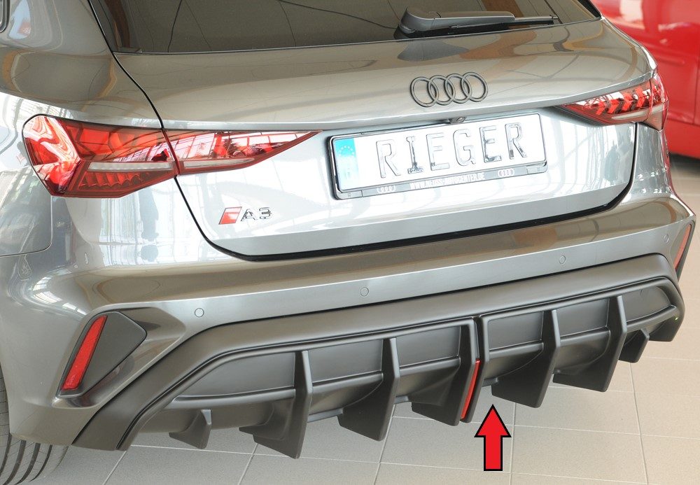 Difusor trasero Rieger para Audi A3 8Y (después del facelift) – Sportback