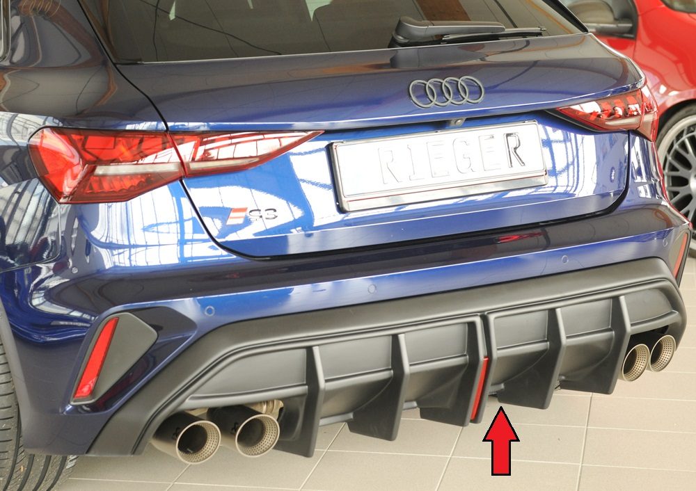 Difusor trasero Rieger para Audi S3/A3 8Y (después del facelift) – Sportback