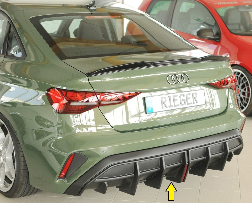 Difusor trasero Rieger para Audi A3 8Y (después del facelift) – sedán