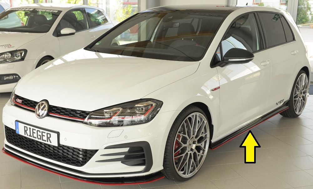 Extensión de talonera Rieger para Volkswagen Golf 7 GTI TCR