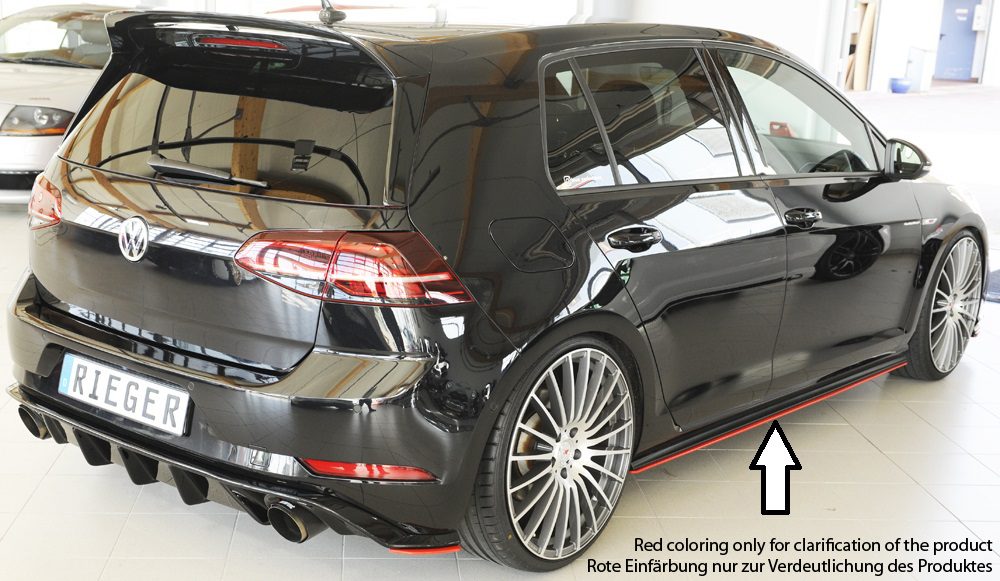 Extensión de talonera Rieger para Volkswagen Golf 7 GTI/GTD/GTE
