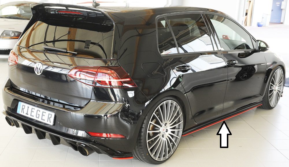 Extensión de talonera Rieger para Volkswagen Golf 7 GTI/GTD/GTE