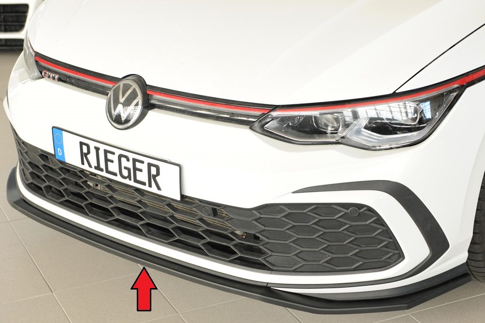 Splitter delantero Rieger para Volkswagen Golf 8 GTI/GTD (antes del facelift)