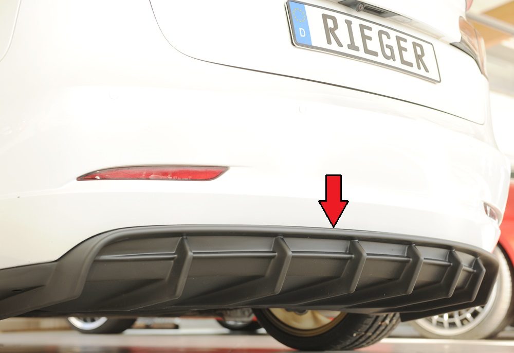 Difusor trasero Rieger para Tesla Model 3 (antes del facelift)