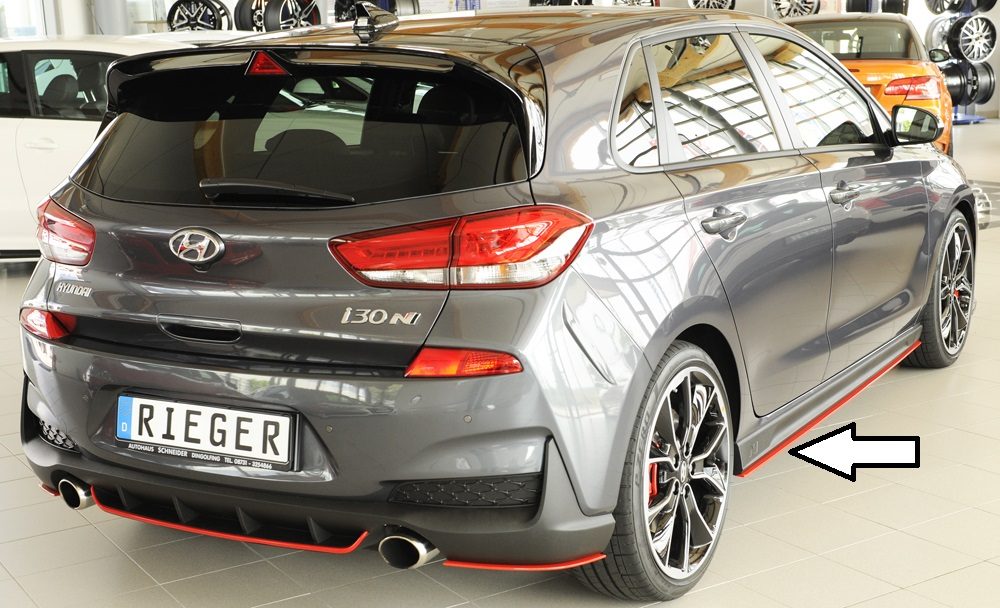 Extensión de talonera Rieger para Hyundai i30 N PDE