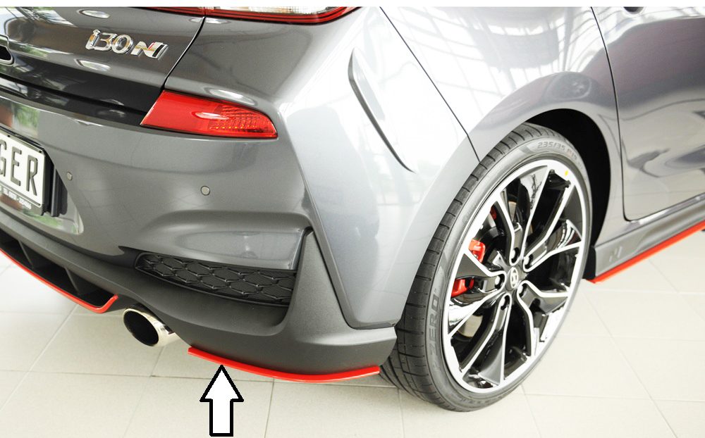 Splitter lateral trasero Rieger para Hyundai i30 N PDE (antes del facelift)