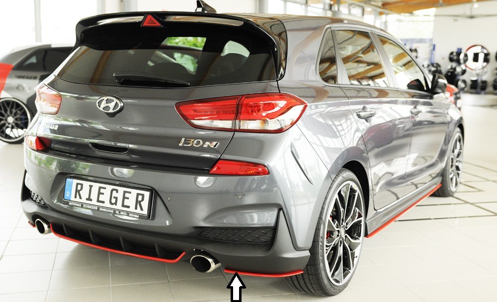 Splitter lateral trasero Rieger para Hyundai i30 N PDE (antes del facelift)