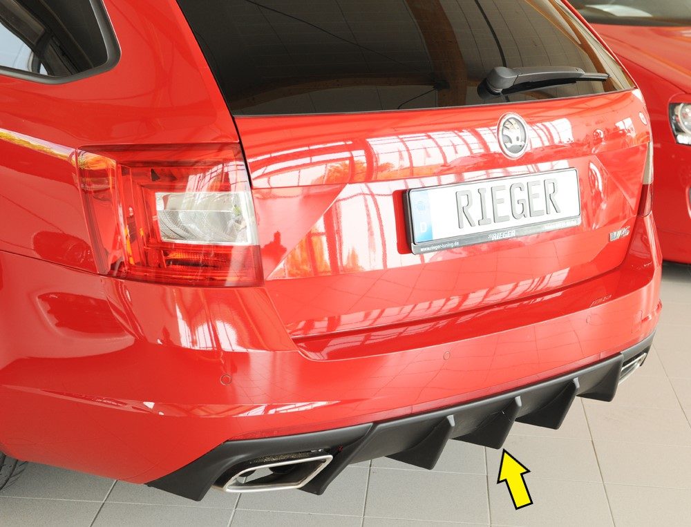 Difusor trasero Rieger para Skoda Octavia RS 5E – V2 – para coches sin enganche