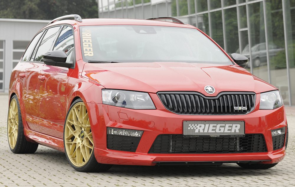 Labio delantero Rieger para Skoda Octavia RS 5E (antes del facelift)