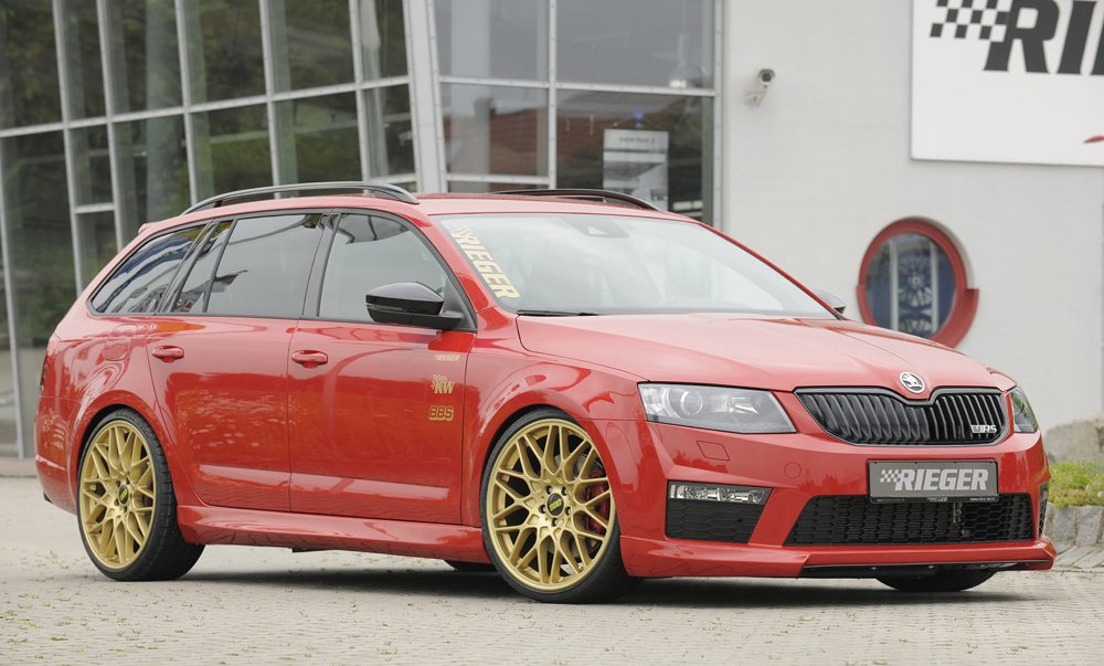 Labio delantero Rieger para Skoda Octavia RS 5E (antes del facelift)