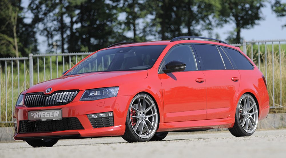 Labio delantero Rieger para Skoda Octavia RS 5E (antes del facelift)
