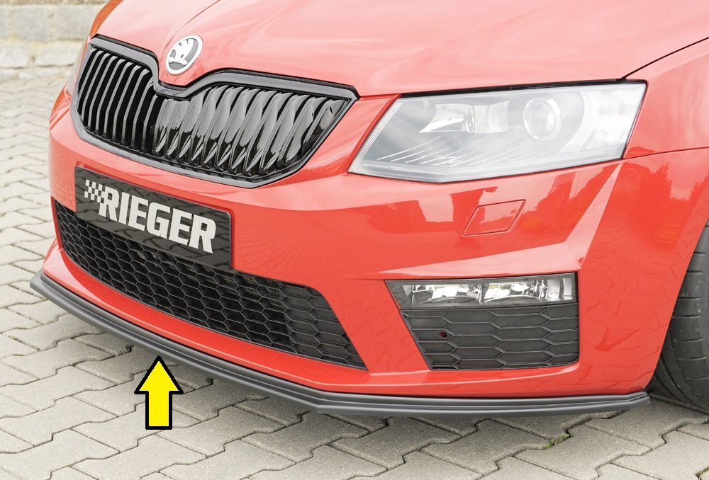 Splitter delantero Rieger para Skoda Octavia RS 5E (antes del facelift)