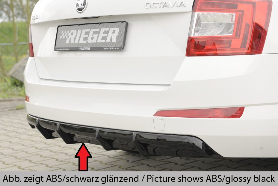Difusor trasero Rieger para Skoda Octavia 5E – para coches con sensores de aparcamiento