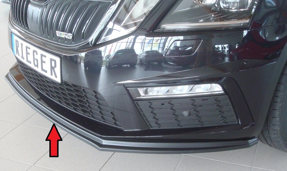 Splitter delantero Rieger para Skoda Octavia RS 5E (después del facelift)