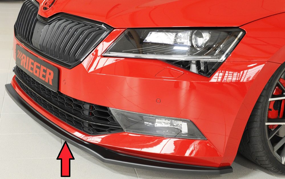 Splitter delantero Rieger para Skoda Superb 3V (antes del facelift)