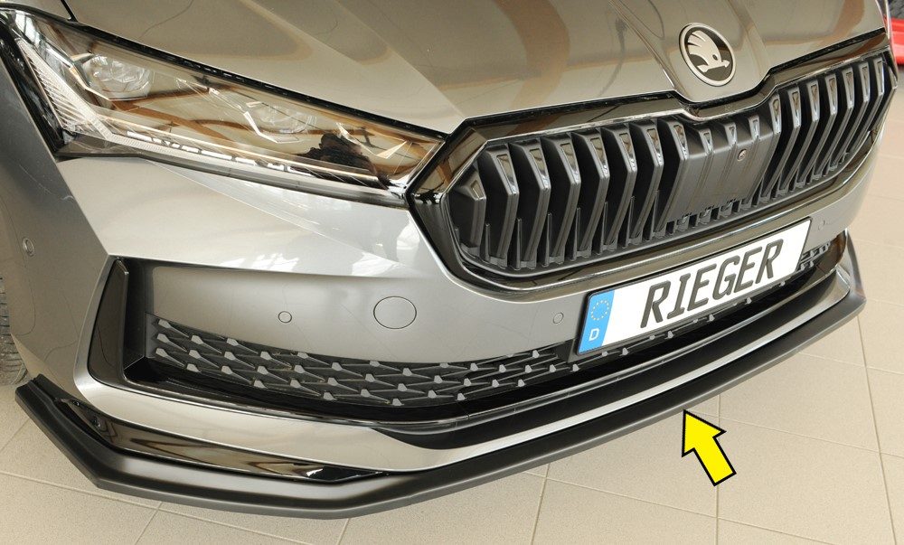 Splitter Rieger para Skoda Superb 3Y – para el paragolpes delantero original (Sportline)