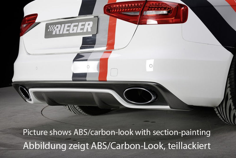 Difusor trasero Rieger para Audi A4/S4 B8 (después del facelift)