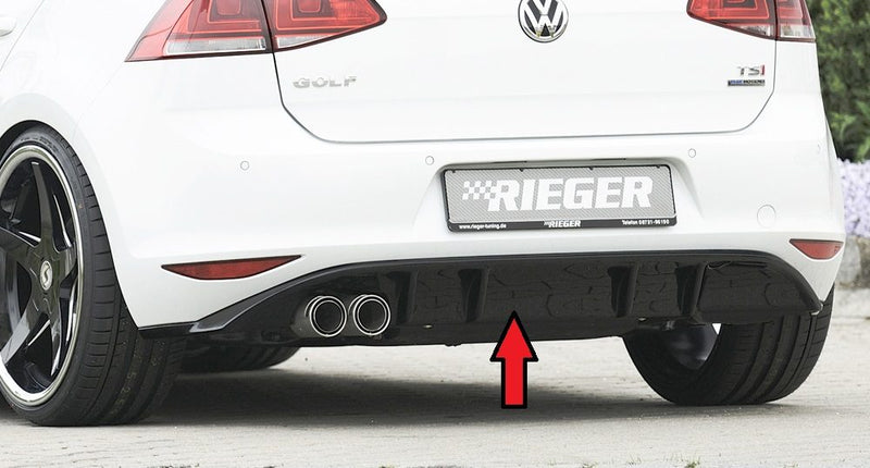 Difusor trasero Rieger para Volkswagen Golf 7 (antes del facelift)