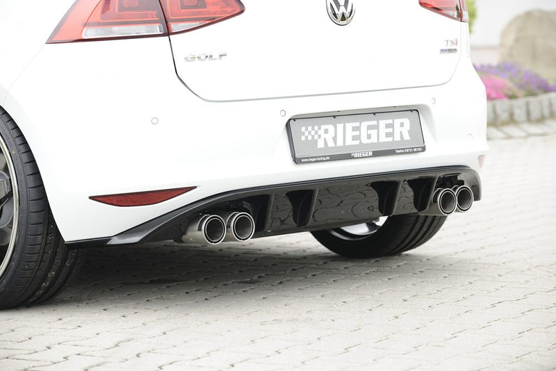 Difusor trasero Rieger para Volkswagen Golf 7 – para dobles salidas de escape izquierda y derecha