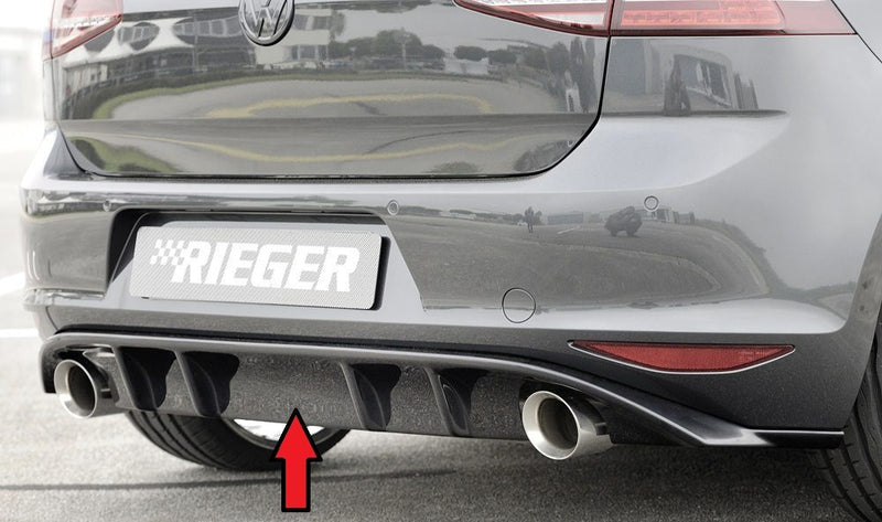 Difusor trasero Rieger para Volkswagen Golf 7 – para salidas de escape deportivas izquierda y derecha