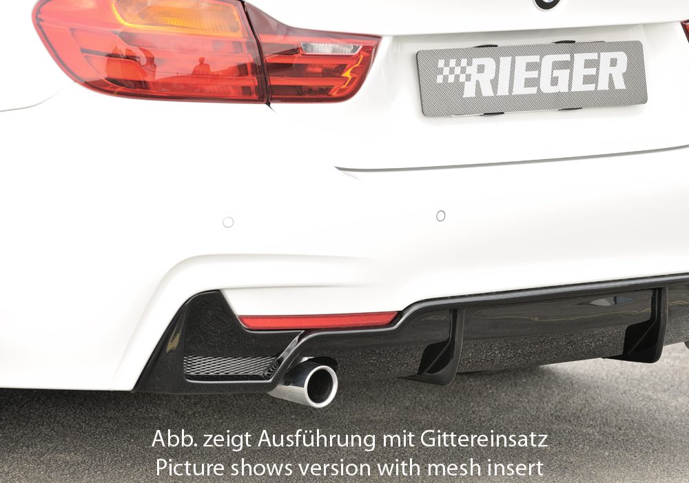 Difusor trasero Rieger para BMW Serie 4 F32/F33/F36 – para la salida de escape original izquierda