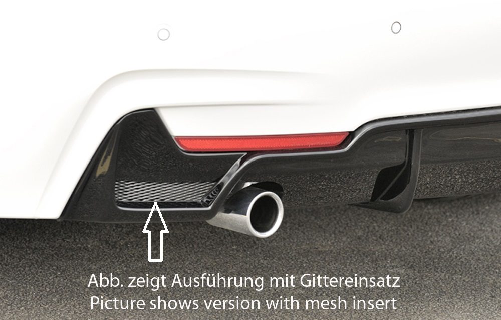 Difusor trasero Rieger para BMW Serie 4 F32/F33/F36 – para la salida de escape original izquierda