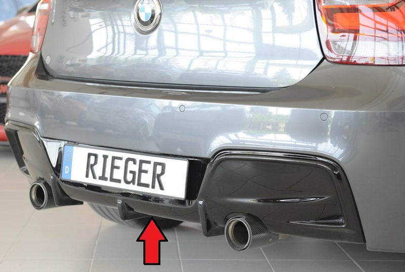 Difusor trasero Rieger para BMW Serie 1 F20/F21 (antes del facelift) – solo para el paragolpes trasero M, solo 135i
