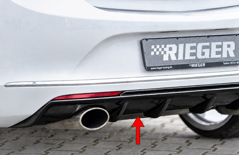 Difusor trasero Rieger para Opel Astra J (después del facelift) – para salida de escape deportiva izquierda