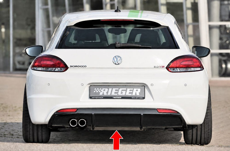 Difusor trasero Rieger para Volkswagen Scirocco III – para la doble salida de escape original izquierda
