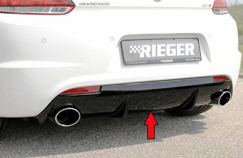 Difusor trasero Rieger para Volkswagen Scirocco III – para salidas de escape deportivas izquierda y derecha