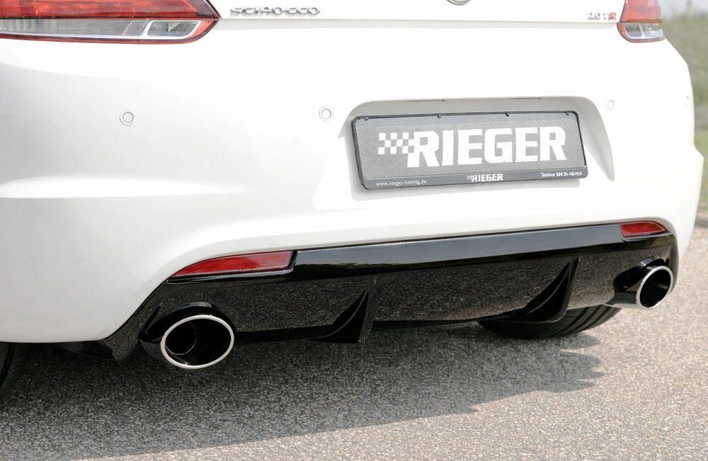 Difusor trasero Rieger para Volkswagen Scirocco III – para salidas de escape deportivas izquierda y derecha